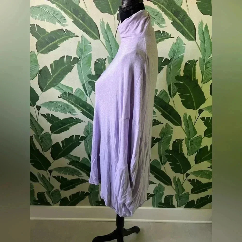 Free People We The Free Womens Light Purple Terry Tee Tunic Small
